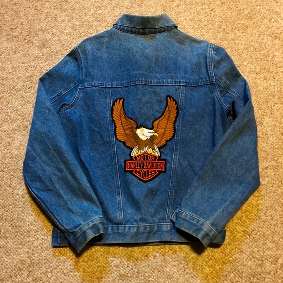 Harley-Davidson Jackets & Blazers - VINTAGE Harley Davidson women’s eagle denim jacket - PLEASE READ DESCRIPTION
